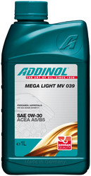 ������ �������� ����� Addinol Mega Light MV 039 0W-30, 1�,  � ��������-�������� � �������������