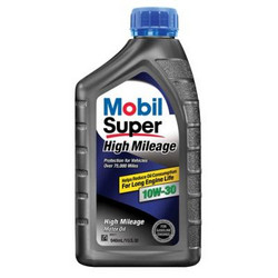 ������ �������� ����� Mobil Super high Mileage 10W-30,  � ��������-�������� � �������������