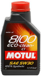 ������ �������� ����� Motul 8100 Eco Clean Plus,  � ��������-�������� � �������������