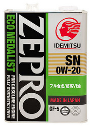 ������ �������� ����� Idemitsu Zepro Ecomedalist Sn/Gf-5 0W-20 4�,  � ��������-�������� � �������������