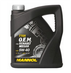 ������ �������� ����� Mannol O.E.M. for Renault Nissan 5W-40,  � ��������-�������� � �������������
