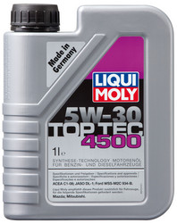 ������ �������� ����� Liqui moly Top Tec 4500 SAE 5W-30,  � ��������-�������� � �������������