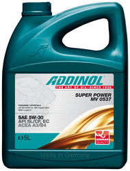 ������ �������� ����� Addinol Super Power MV 0537 5W-30, 5�,  � ��������-�������� � �������������
